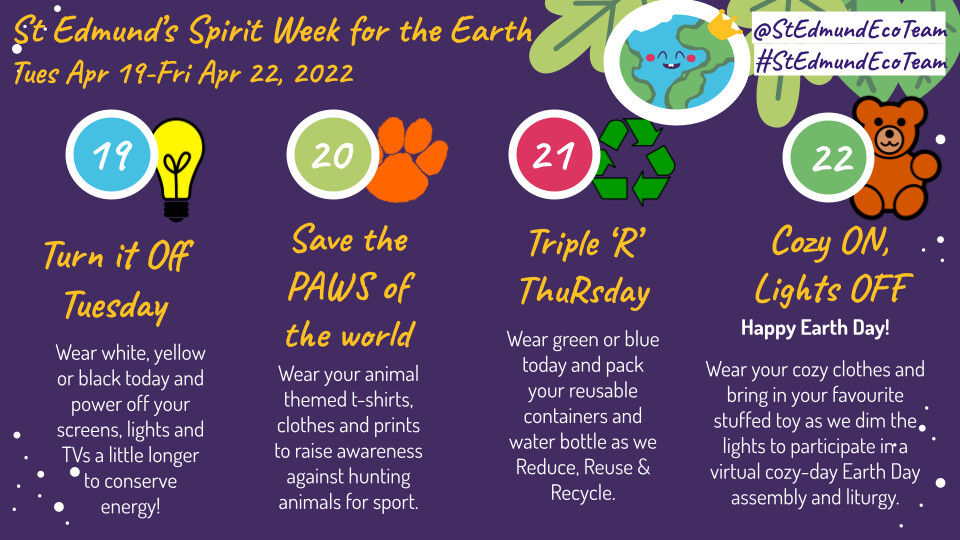 Spirit Week for the Earth Apr 2022 slide